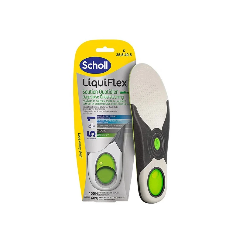 Scholl LiquiFlex Semelles Soutien Quotidien 5 En 1 Taille S 3 Scholl LiquiFlex Semelles Soutien Quotidien 5 En 1 Taille S