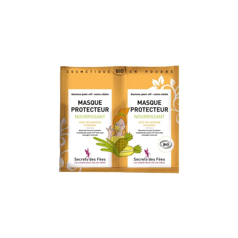Secrets Des Fées Masque Protecteur Nourrissant Bio (PEEL-OFF) - Sachet 2 Doses De 8 G 3 Secrets Des Fées Masque Protecteur Nourrissant Bio (PEEL-OFF) - Sachet 2 Doses De 8 G