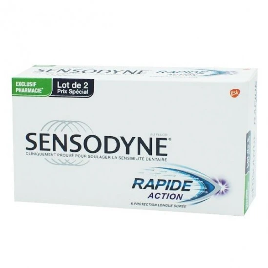Sensodyne Dentifrice Rapide Action 2x75ml 3 Sensodyne Dentifrice Rapide Action 2x75ml