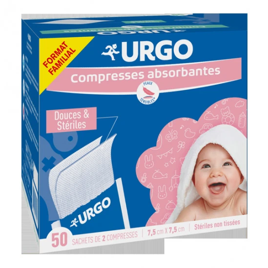 Urgo Compresses Absorbantes 7.5 X 7.5cm 50 Sachets 3 Urgo Compresses Absorbantes 7.5 X 7.5cm 50 Sachets