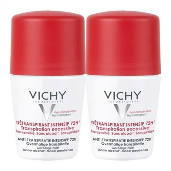 Vichy Déodorant Détranspirant Intensif 72h 2x50ml 3 Vichy Déodorant Détranspirant Intensif 72h 2x50ml