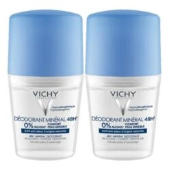Vichy Déodorant Minéral 48H Roll-on Peau Sensible 2x50ml