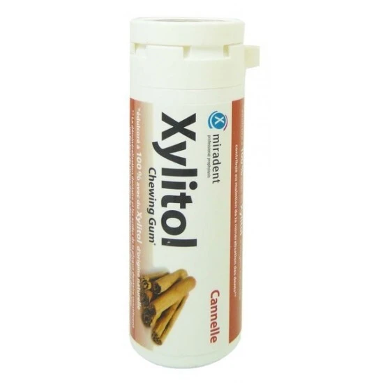 MIRADENT XYLITOL CHEWING GUM CANNELLE 30G 3 MIRADENT XYLITOL CHEWING GUM CANNELLE 30G