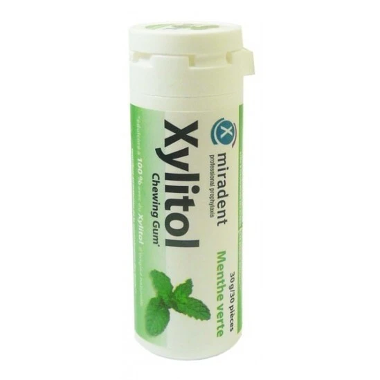 Miradent Xylitol Chewing-Gum Menthe Verte 30gr 3 Miradent Xylitol Chewing-Gum Menthe Verte 30gr